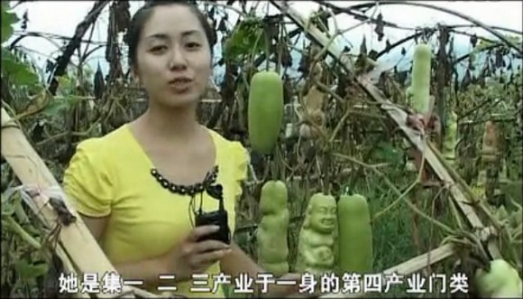 фрукты и овощи в виде знаменитостей, тыква в форме Мао Цзедуна