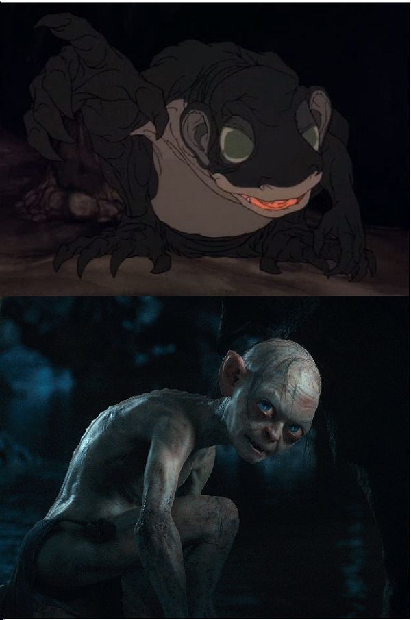 Хоббит, актеры против против персонажей мультфильма 