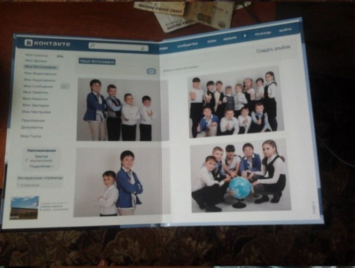 современный школьный альбом, креативный выпускной альбом