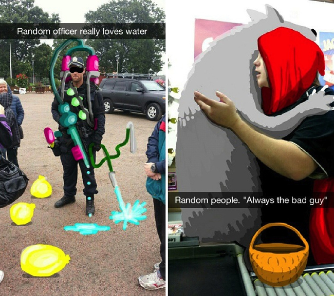 художник подрисовывает персонажей, художник snapchat мультяшные персонажи, geeohsnap