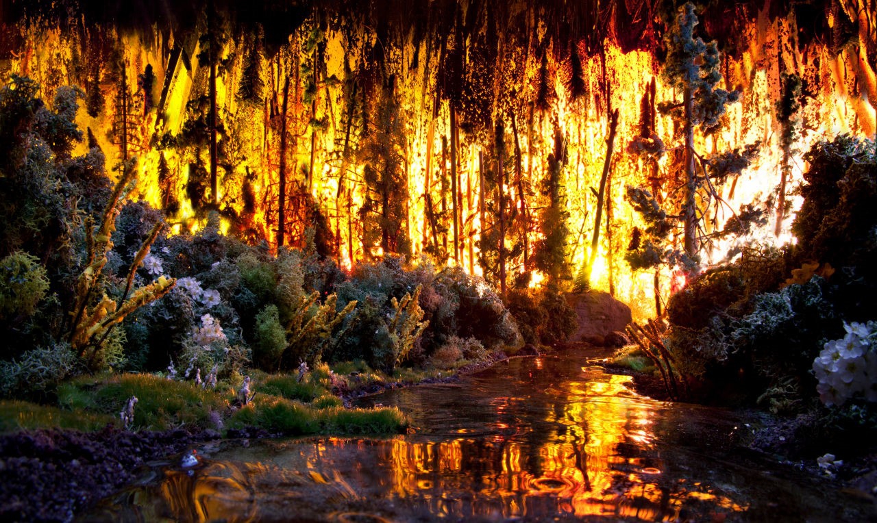 пейзажи, рукотворные, объямные иллюстрации, Matthew Albanese