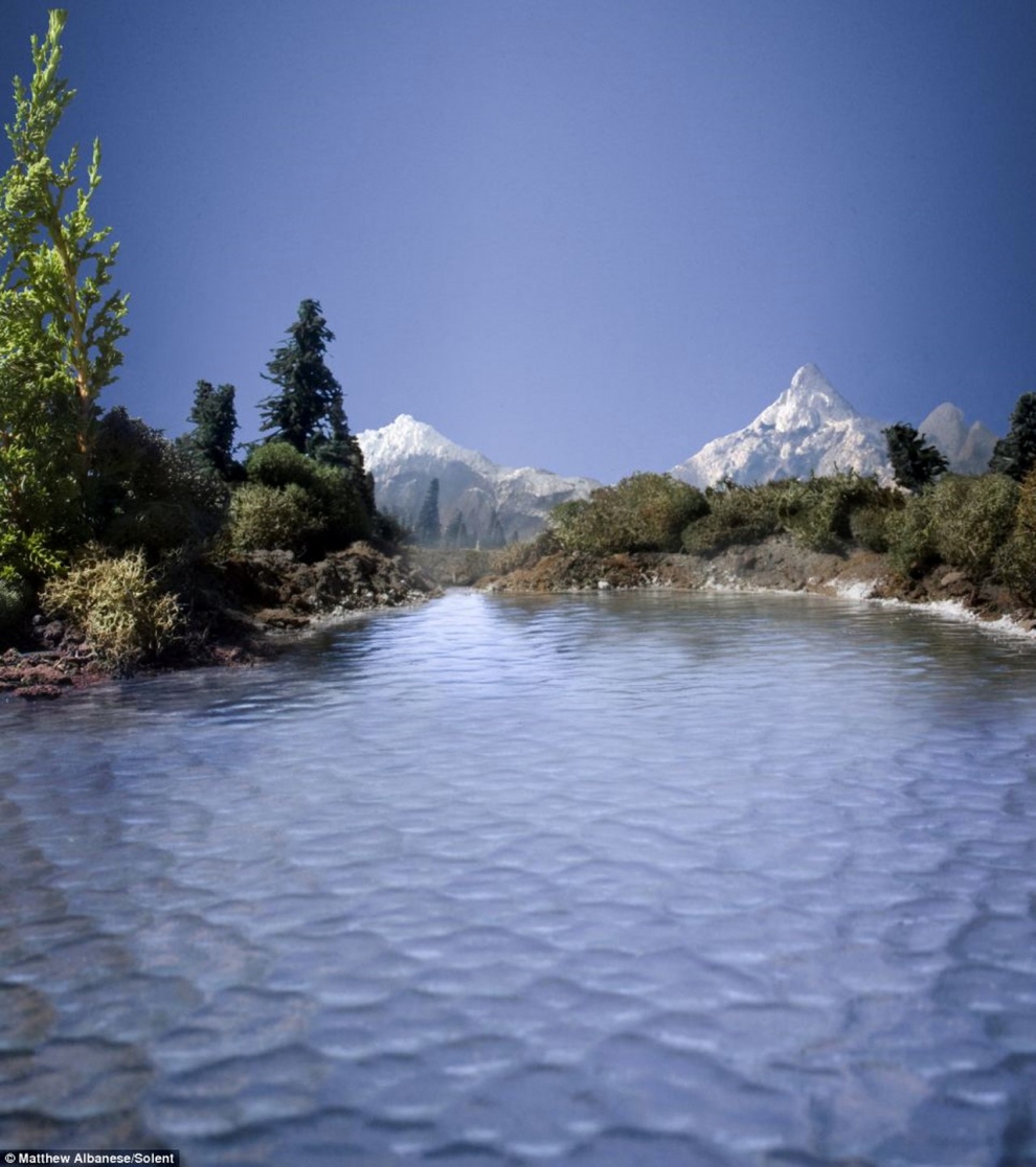 пейзажи, рукотворные, объямные иллюстрации, Matthew Albanese