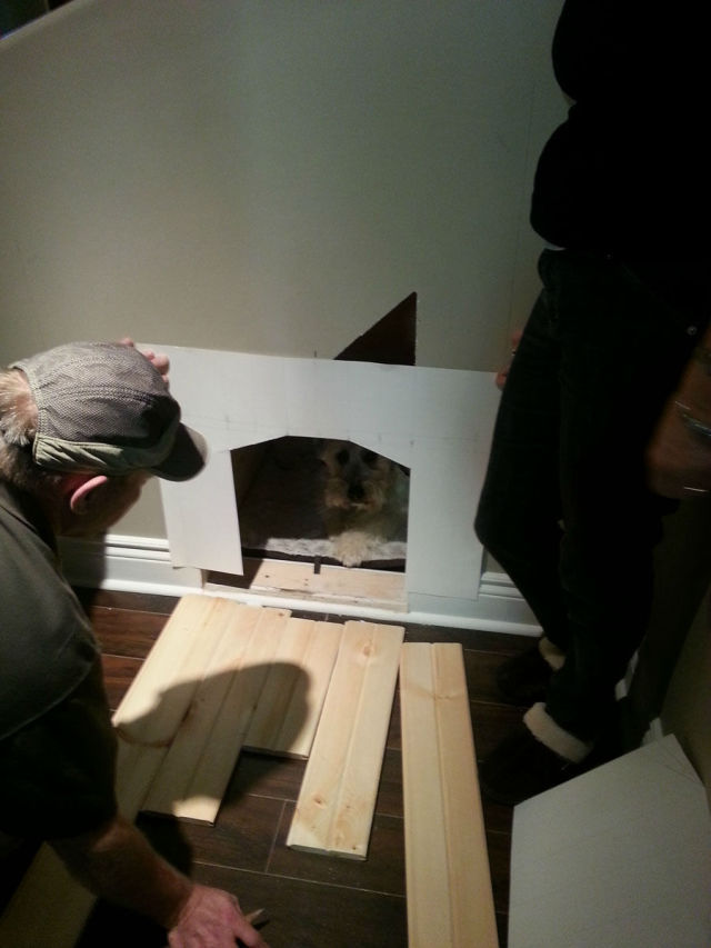 конура у себя дома, домик для собаки, своими руками, будка для собаки дома