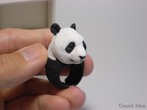 Очаровательные кольца в виде животных от Дзиро Миура животные кольца, художник Дзиро Миура, Jiro Miura, скульптуры из полимерной шлины