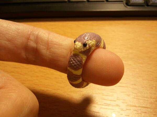 Очаровательные кольца в виде животных от Дзиро Миура животные кольца, художник Дзиро Миура, Jiro Miura, скульптуры из полимерной шлины