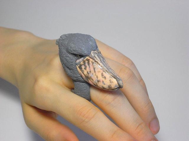 Очаровательные кольца в виде животных от Дзиро Миура животные кольца, художник Дзиро Миура, Jiro Miura, скульптуры из полимерной шлины