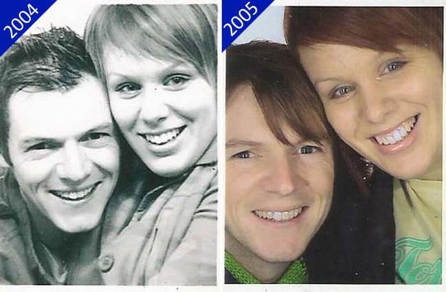 Giles Paley-Phillips, Michell Paley-Phillips, Мишель и Джайлс Палей-Филлипс,каждый год в фотокабинке, пара фотографируется каждый год