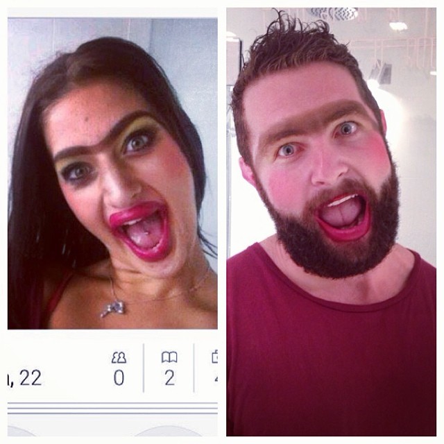 Tinder Тиндер, Джаррод Аллен Jarrod Allen, Tinderfella, Парень создаёт смешные пародии на типичные фотографии девушек