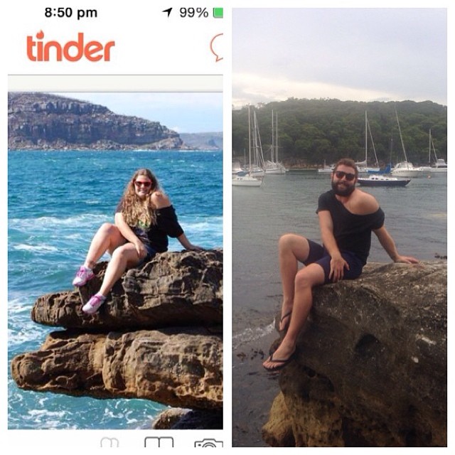 Tinder Тиндер, Джаррод Аллен Jarrod Allen, Tinderfella, Парень создаёт смешные пародии на типичные фотографии девушек