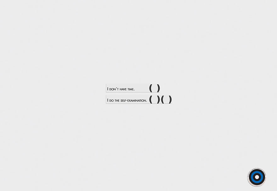 Сверхкреативная реклама, посвященная проблеме рака молочной железы октябрь рак молочной железы, креативные постеры рак молочной железы,