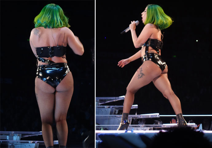 Живописный контур фигуры Леди Гага на радость глазу