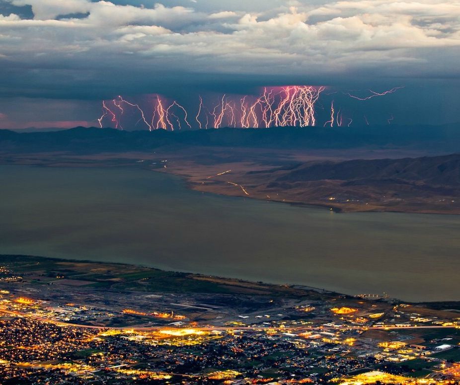 Надвигающиеся бури, надвигающийся шторм, красивые молнии, красивая гроза, мощь природы