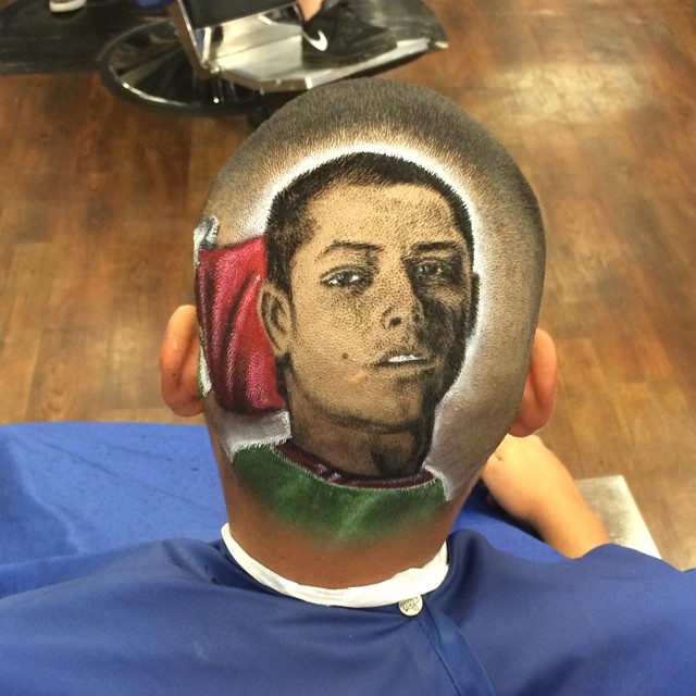 Парикмахер выстригает портреты, произведения искусство на головах, парикмахер стрижет картины, Роб Феррел, Rob Ferrel