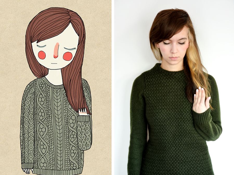 копирует стиль и позы девушек с портретов, копирует стиль и позы девушек с картин,  С картины,From a Painting