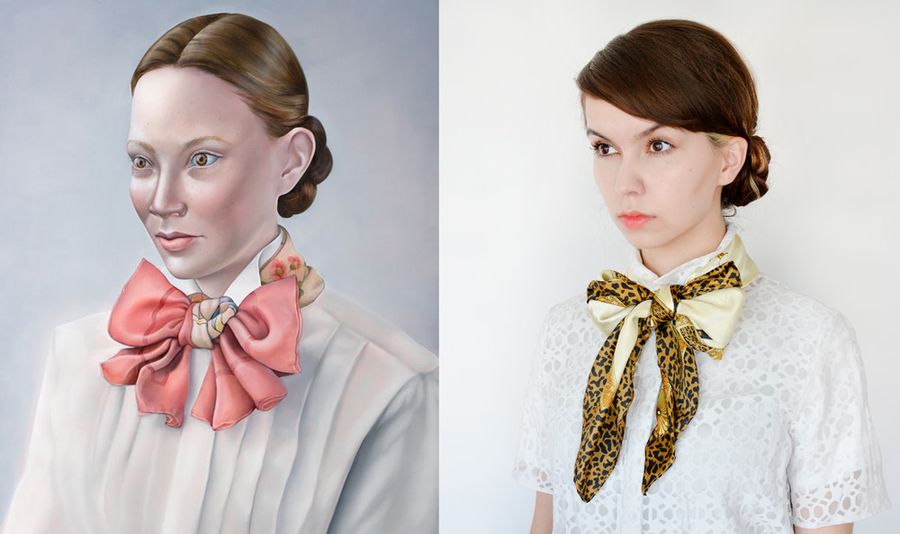 копирует стиль и позы девушек с портретов, копирует стиль и позы девушек с картин,  С картины,From a Painting