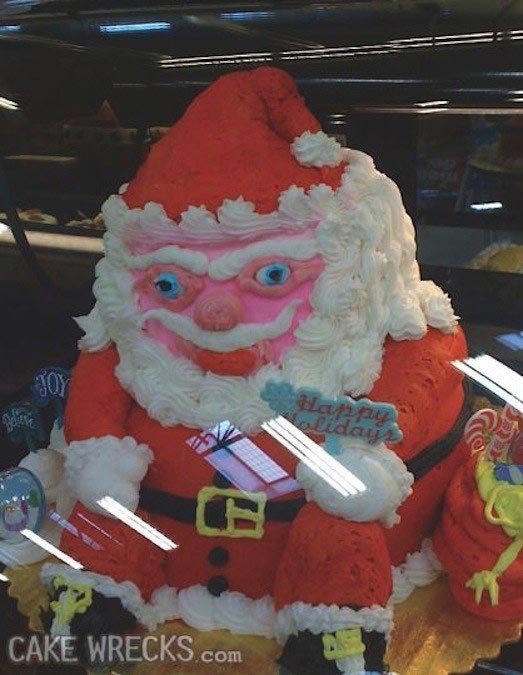 Рождественские торты, которые будут преследовать вас в кошмарах кошмарные рождественские торты, смешные рождественские торты, неудачные торты на рождество