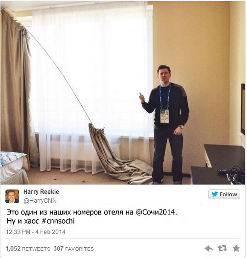 Сообщения от негодующих иностранных туристов прибывших на Олимпиаду Сочи 2014 Гневные, Twitter,сообщения, иностранцев, неготовы, отели, в Сочи, 2014, олимпиада