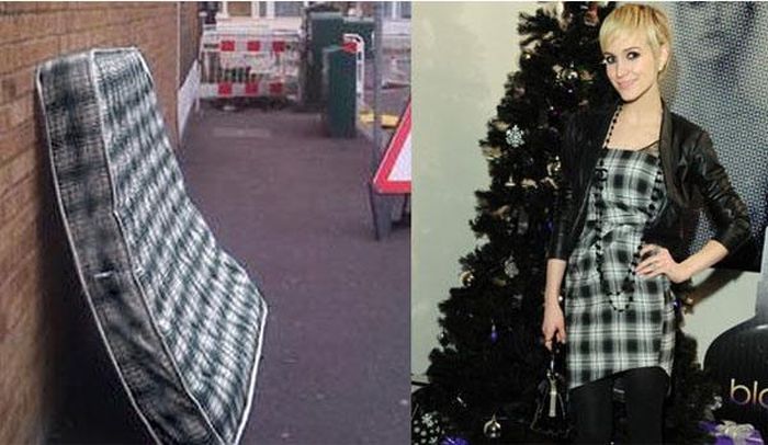 знаменитости, старые матрасы, звезды одеваются как матрасы