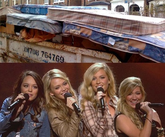 знаменитости, старые матрасы, звезды одеваются как матрасы