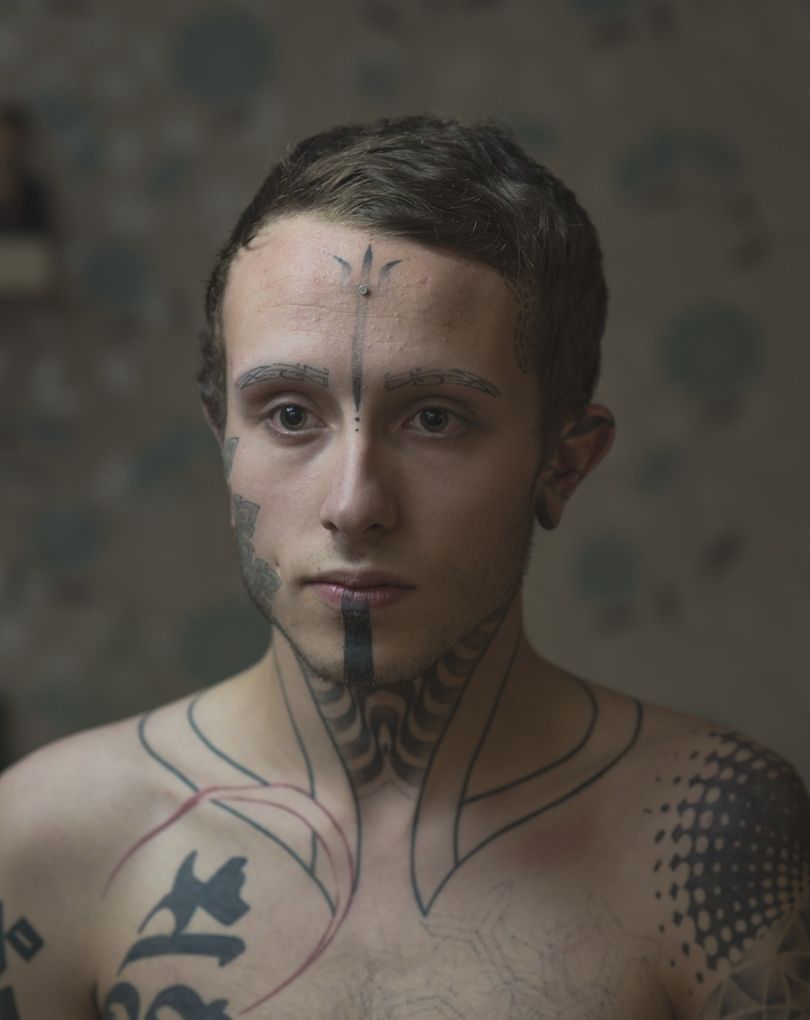 Люди с татуировками на лице, татуированные лица, Марк Ливер, Mark Leaver  Tattoos