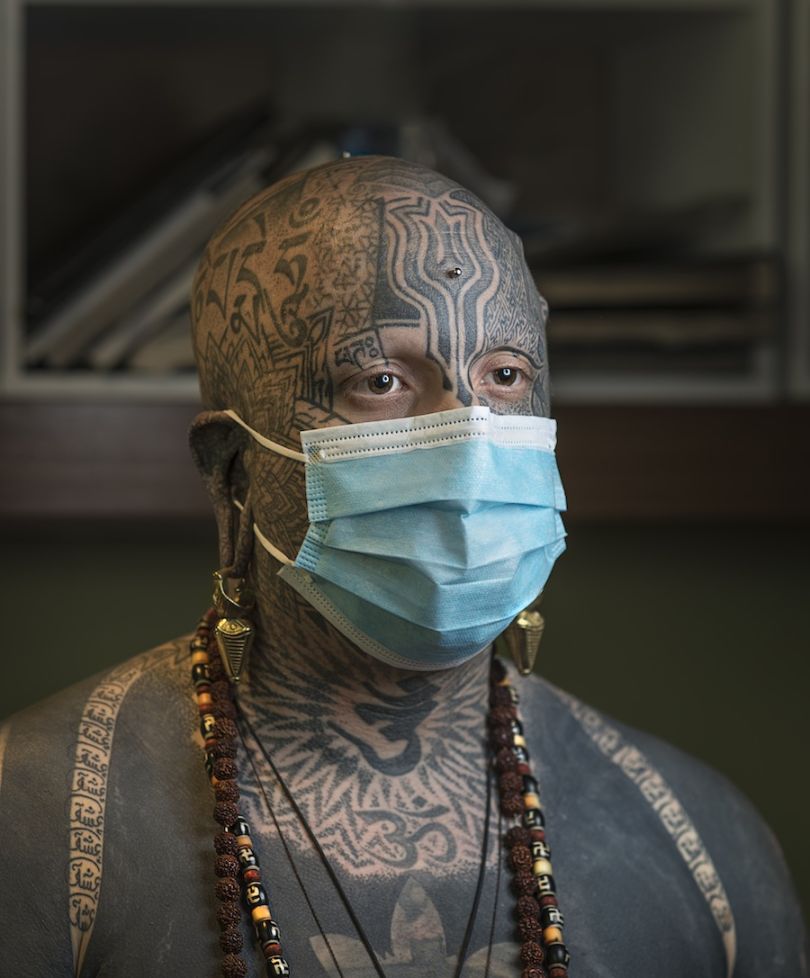Люди с татуировками на лице, татуированные лица, Марк Ливер, Mark Leaver  Tattoos