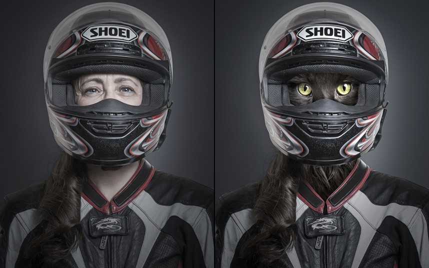 Домашние питомцы, одетые как их владельцы - безумный фотопроект от креативного фотографа Underdogs, Undercats, Себастьян Маньяни Sebastian Magnani, животные одетые как люди