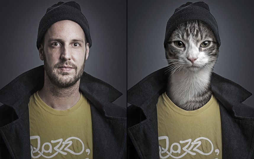 Домашние питомцы, одетые как их владельцы - безумный фотопроект от креативного фотографа Underdogs, Undercats, Себастьян Маньяни Sebastian Magnani, животные одетые как люди