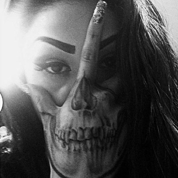 креативные татуировки, тату анатомия тела, необычные татуировки