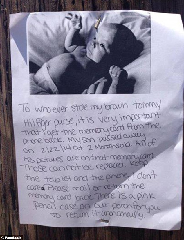 вор вернул фотографии сына, женщины попросила вора, карта памяти с фотографиями сына