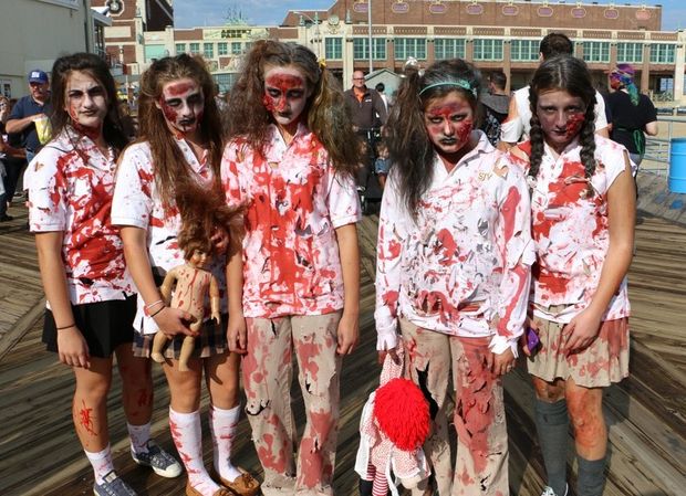 Zombie Walk, Asbury Park, Зомби помощь детям больным раком