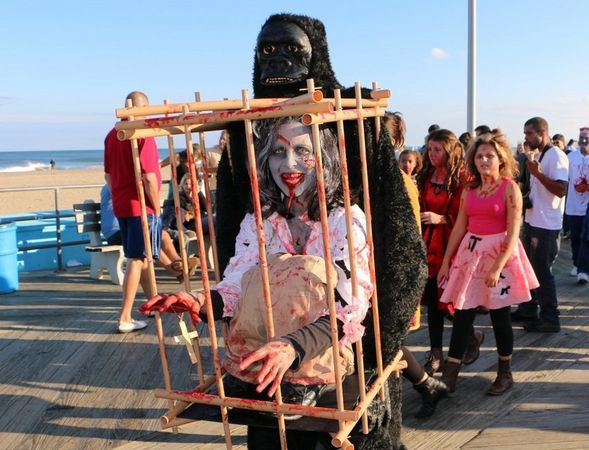 Zombie Walk, Asbury Park, Зомби помощь детям больным раком