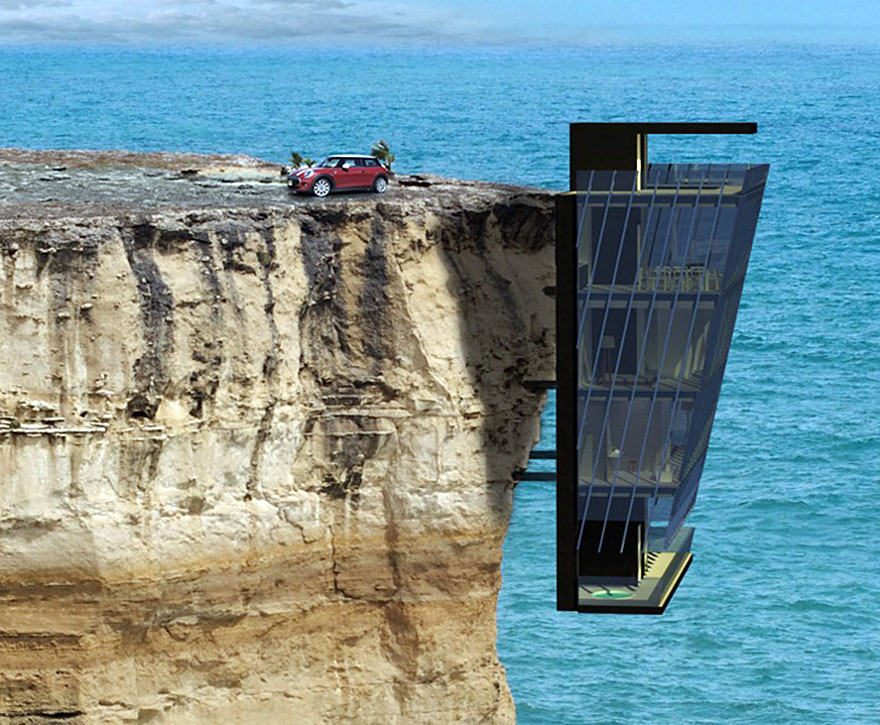 Cliff House, дом на краю скалы, дом на утесе