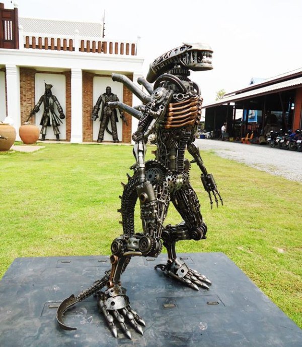 скульптуры из металлолома, Пан Хун Лек, Ban Hun Lek, халк из металлолома 