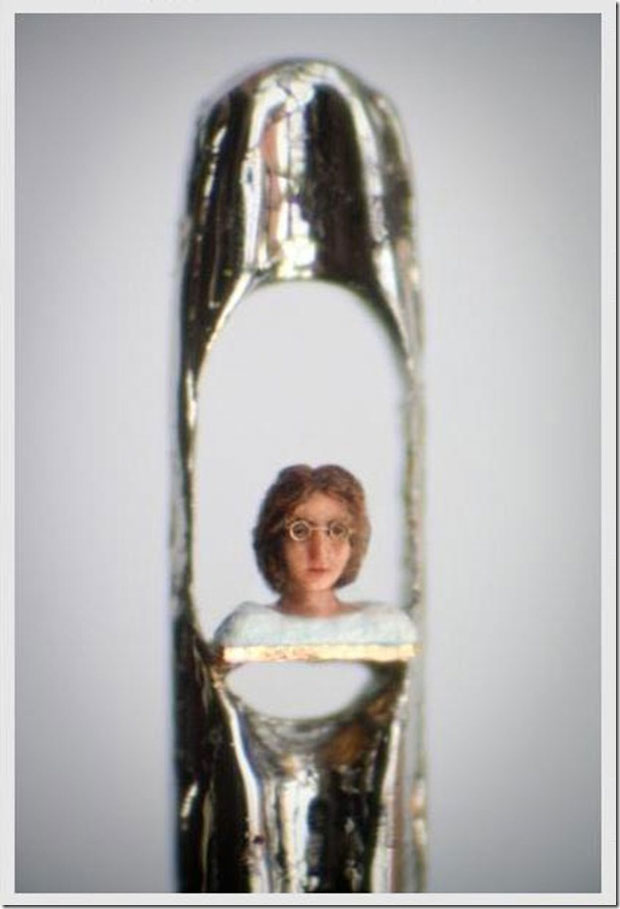 микро скульптуры в игольном ушке, крошечные скульптуры игольное ушко, Уилларда Уигана, Willard Wigan