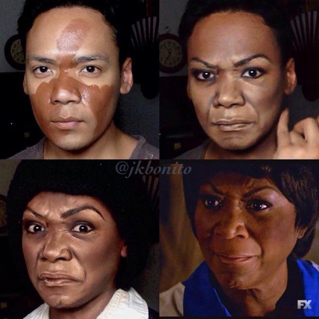 Яна Бонито? при помощи макияжа в персонажей американской истории ужасов. Американская история ужасов перевопложение макияжJan Bonito