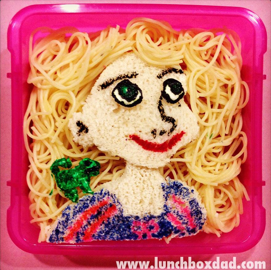 Lunchbox Dad, папа готовит съедобные шедевры для своей дочери 