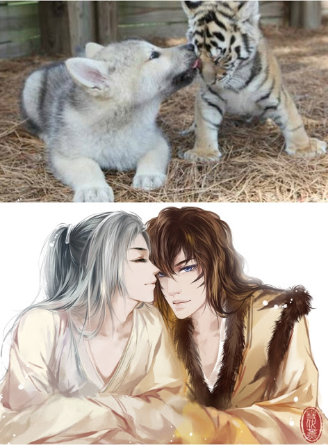 художник рисует кошки в персонажи аниме, художник превращает кошек в персонажей аниме