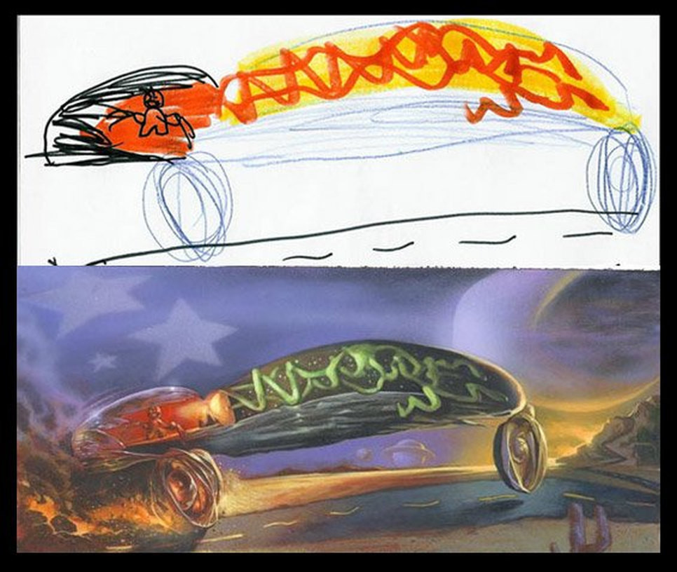 Хоррор по-детски: ожившие монстры из детских рисунков реалистичные детские рисунки, Дэйв Дэврис, ожившие монстры, Dave Devries, The Monster Engine