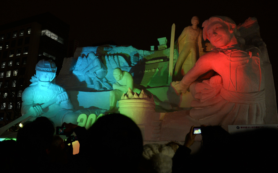 Гигантские скульптуры снежного фестиваля в Саппоро 2014 скульптуры, снежный фестиваль, Саппоро 2014, sapporo snow festival 2014, 65