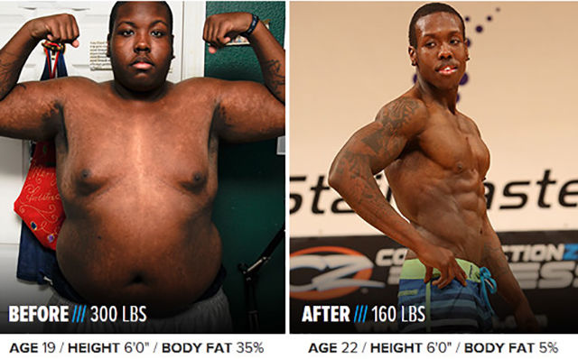 Люди похудели спортивное тело, похудели и накачали мускулы, из толстого в накаченного, жир в мышцы
