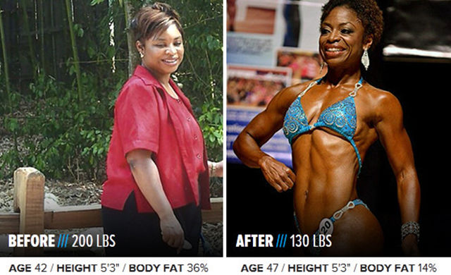 Люди похудели спортивное тело, похудели и накачали мускулы, из толстого в накаченного, жир в мышцы