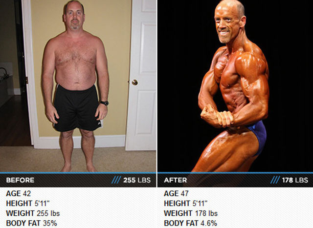 Люди похудели спортивное тело, похудели и накачали мускулы, из толстого в накаченного, жир в мышцы