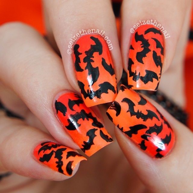 halloween nail art, маникюр на Хэллоуин