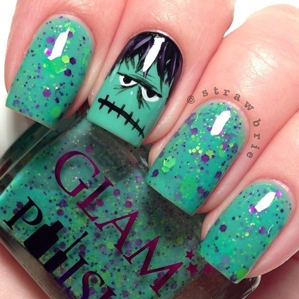 halloween nail art, маникюр на Хэллоуин