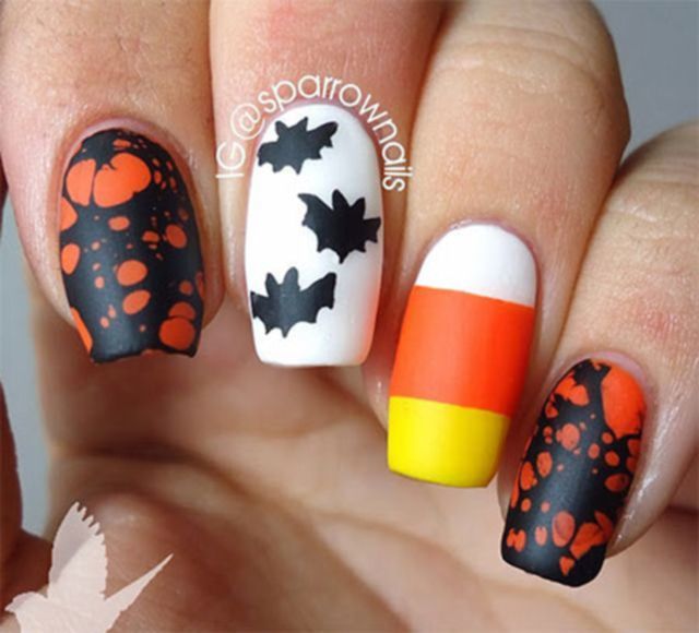 halloween nail art, маникюр на Хэллоуин