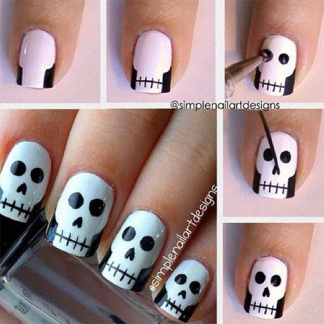 halloween nail art, маникюр на Хэллоуин