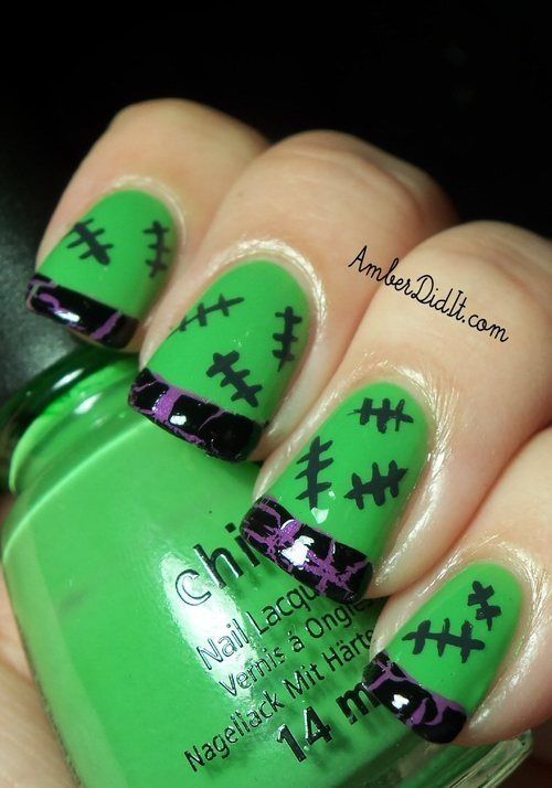 halloween nail art, маникюр на Хэллоуин