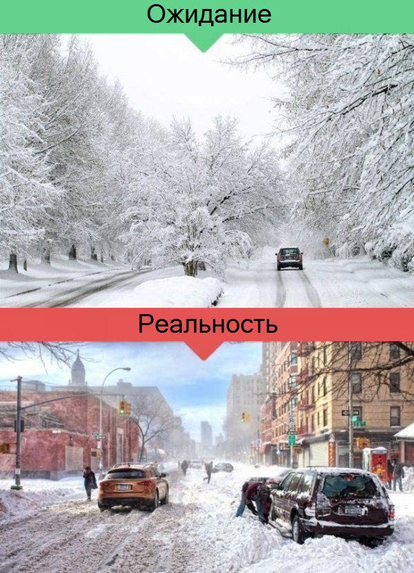 ожидание против реальности, в стиле ожидание против реальности