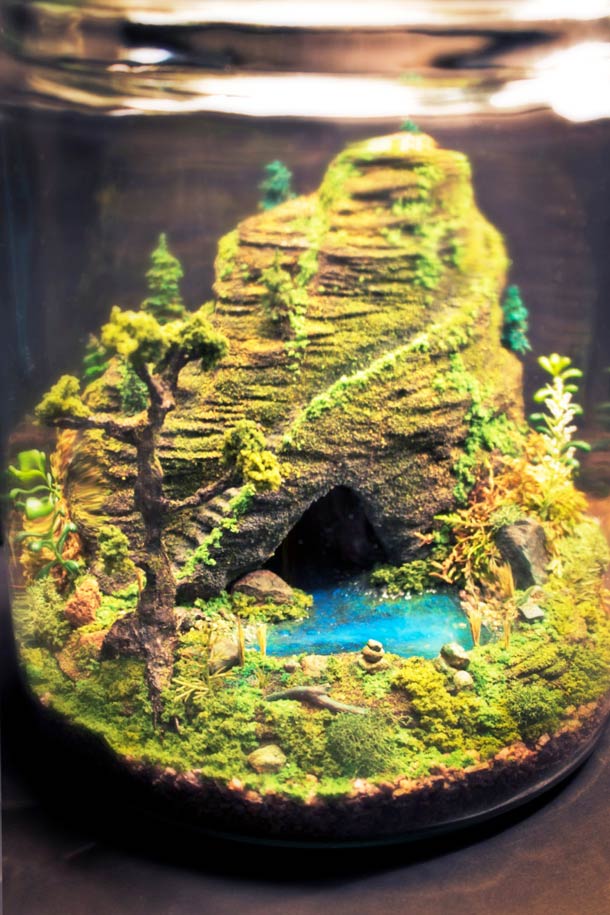 The Wonder Room,чудесная комната, сказочные, миниатюры, за стеклом, Тони Ларсон, Tony Larson