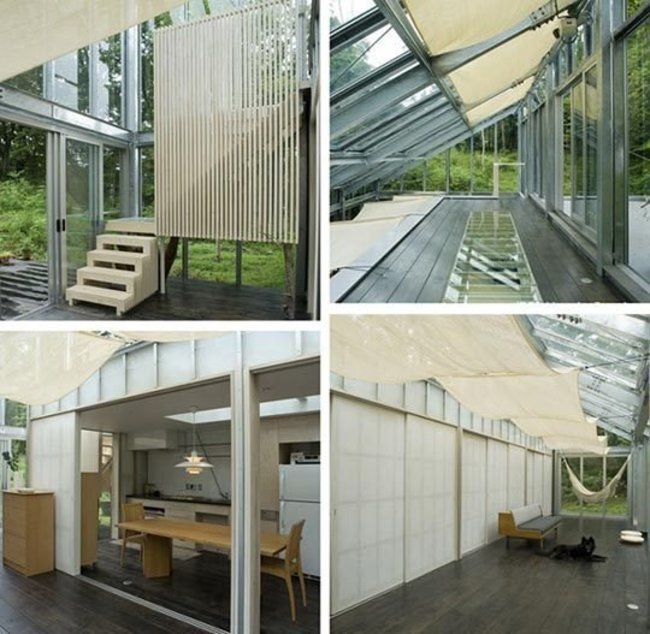 камуфляж домов, дама мастера маскировки, замаскированные дома, дома из зеркал, зеркальные дома